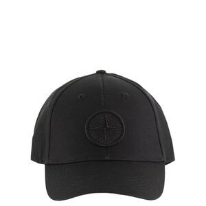 Stone Island Men Cap With Embroidered Compass Logo